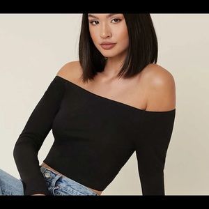 Off the shoulder crop top